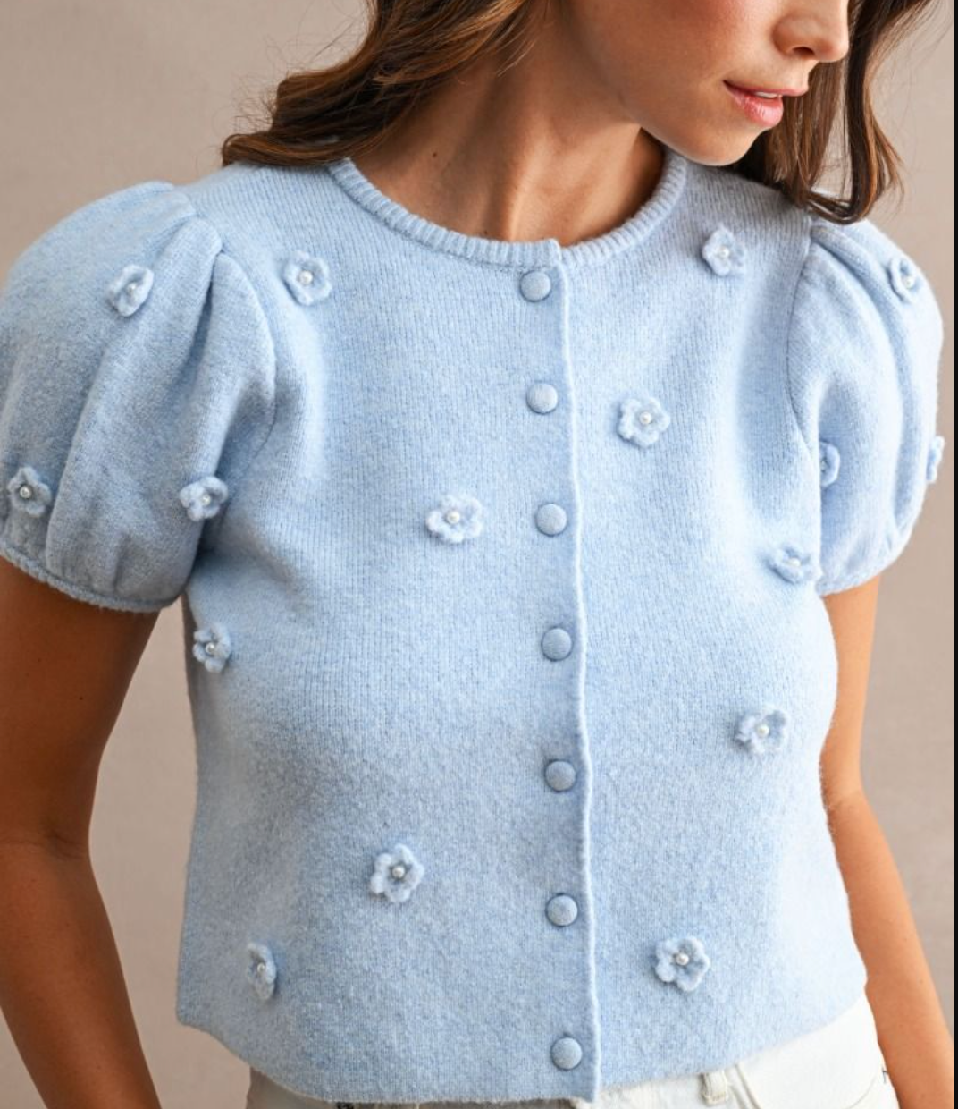 Crochet 3D Floral Top