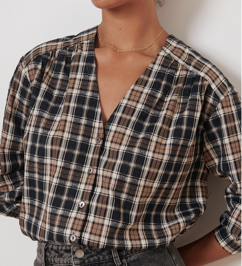 Checkered Blouse - Sevilla