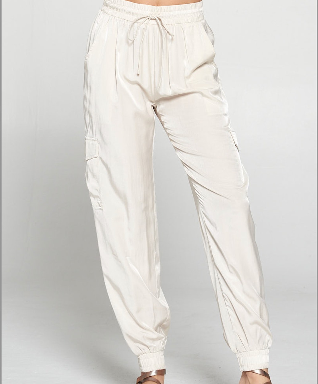 Woven Cargo Pants - Oyster