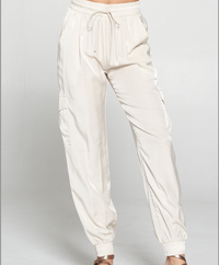 Woven Cargo Pants - Oyster