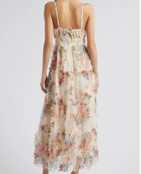 Spaghetti Strap Floral Print Maxi Dress