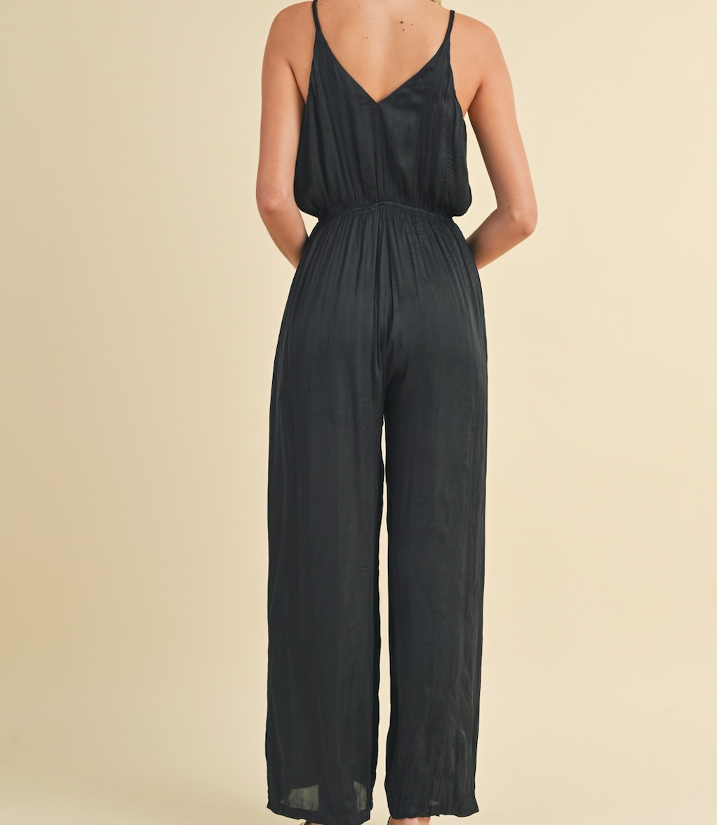 Crinkle Satin Cami Jumpsuit