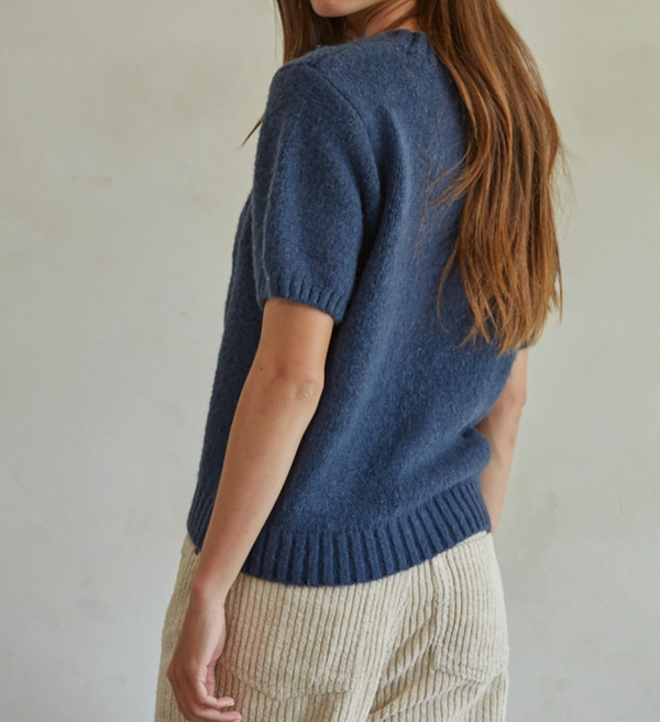 Knit Sweater Acrylic Nylon Wool Spandex Cable Detail