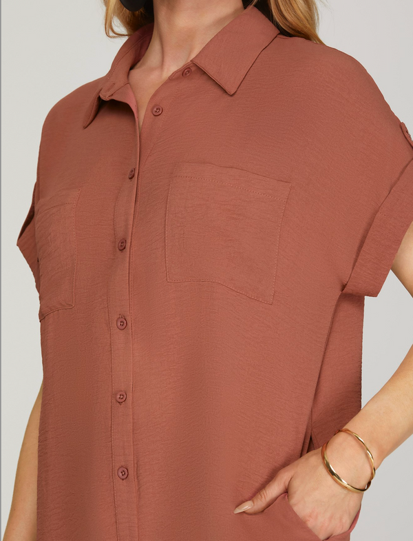 Woven Shirt Dress