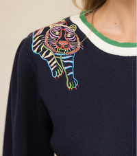 Tiger Embroidered Sweater