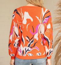 Oversized Floral Sweater