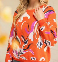 Oversized Floral Sweater