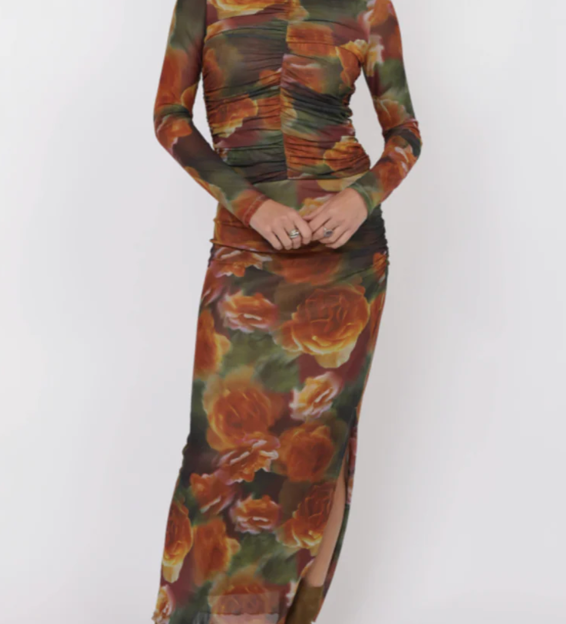 Heart Beats Side Slit Skirt