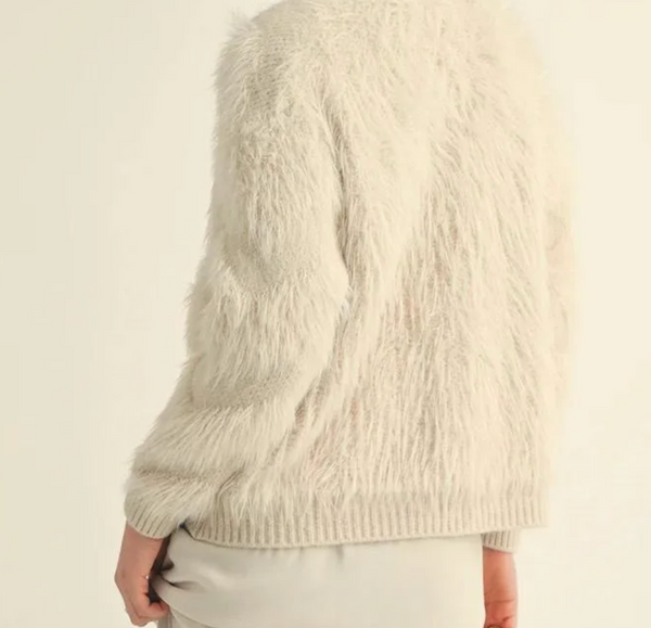Delia Feather Stripe Cardi