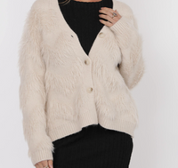 Delia Feather Stripe Cardi