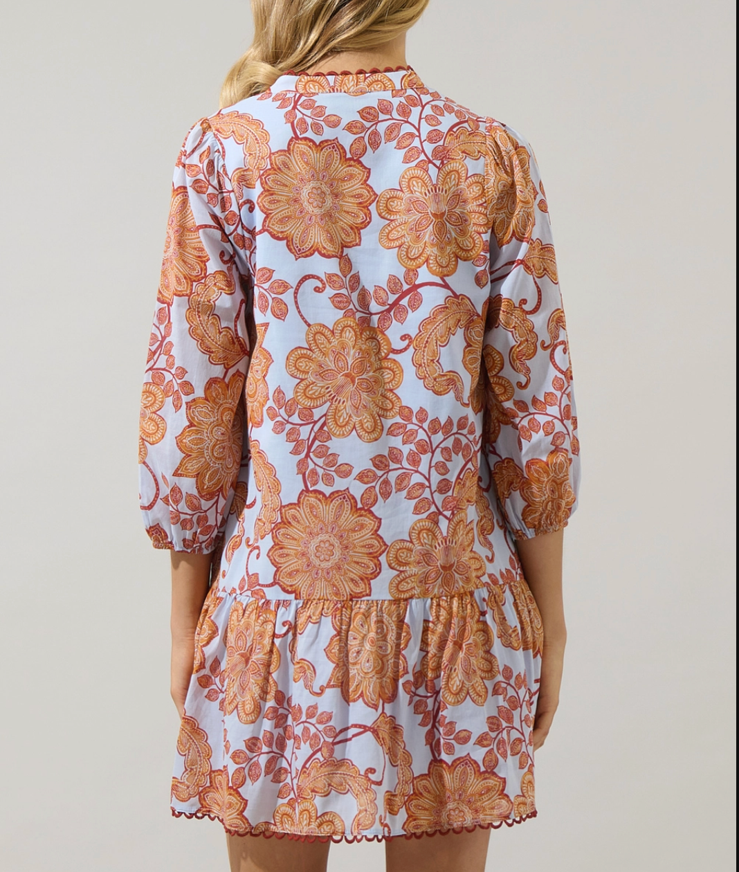 Siany Floral Ruffle Mini Dress