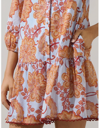 Siany Floral Ruffle Mini Dress