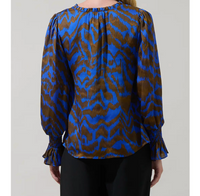 Krista Abstract Minda Keyhole Blouse