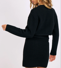 Odessa Waffle Stitch Sweater Mini Skirt