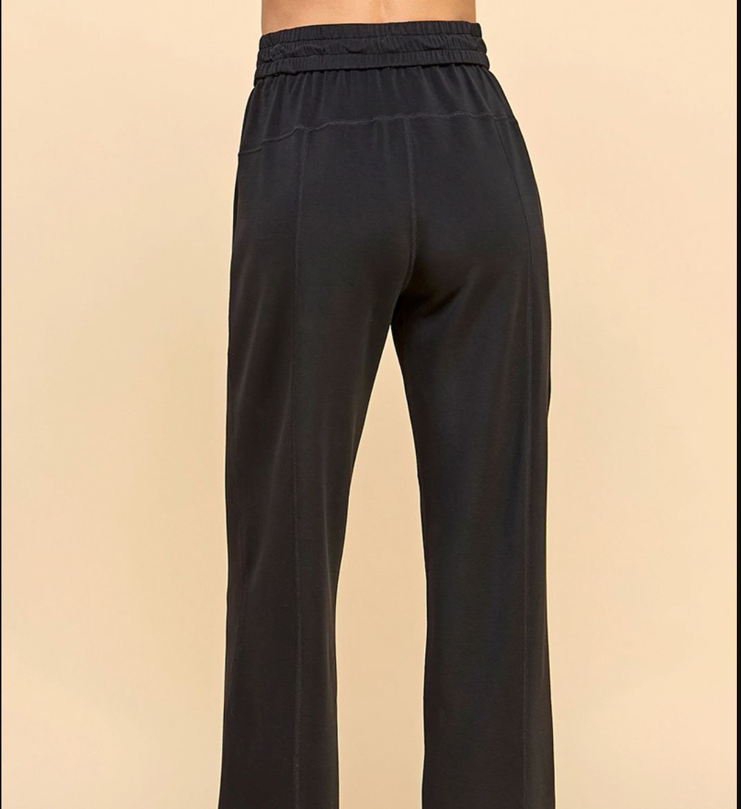 High Waisted Full Length Stretch Pants