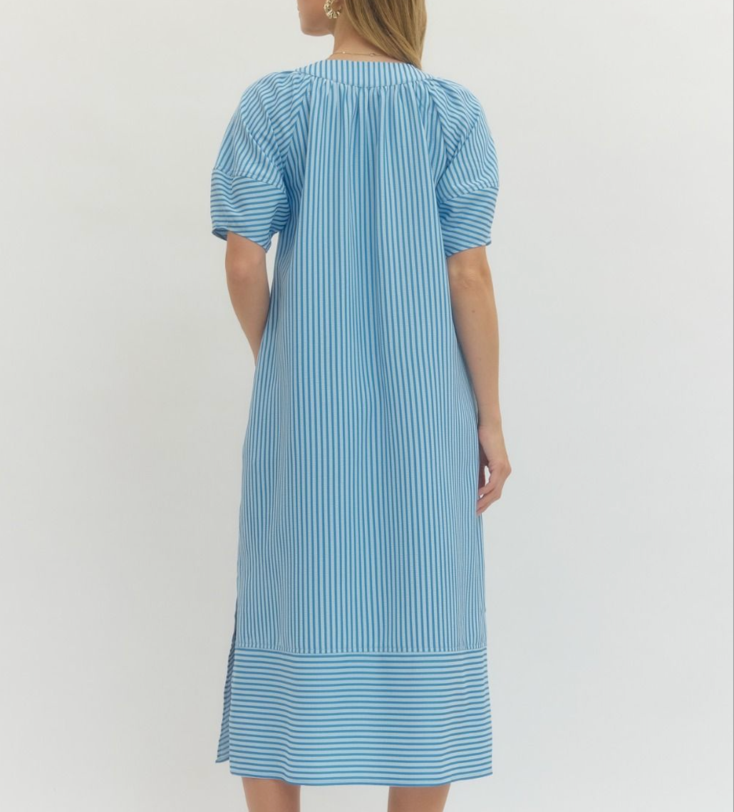 Entro Long Blue/Baby Blue Dress