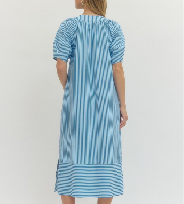 Entro Long Blue/Baby Blue Dress