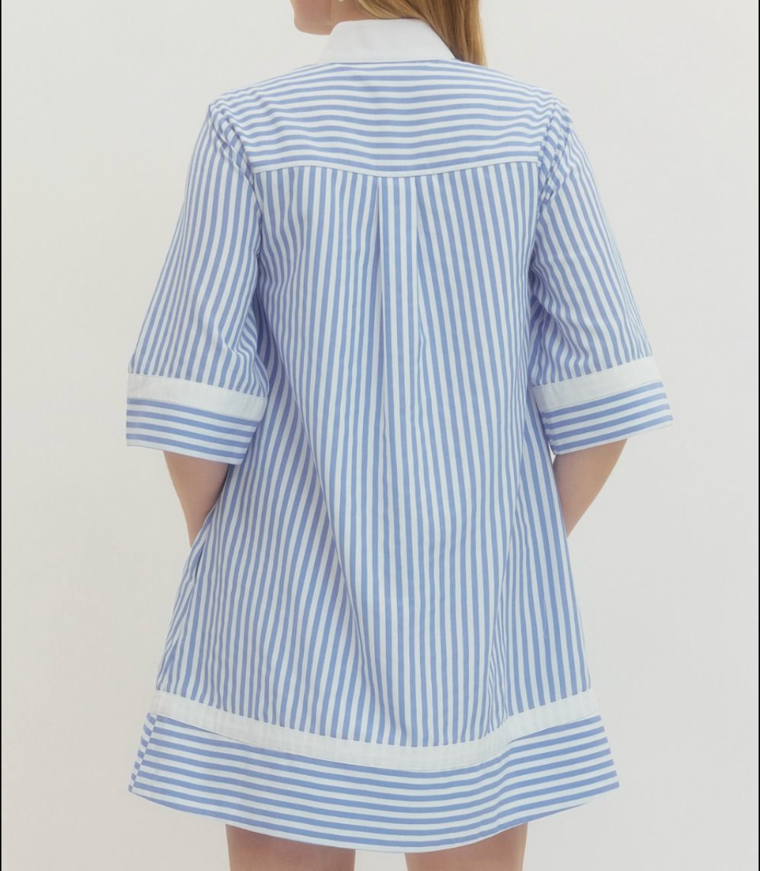 Entro Blue and White Dress