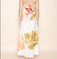 Strapless Tie Back Maxi Dress