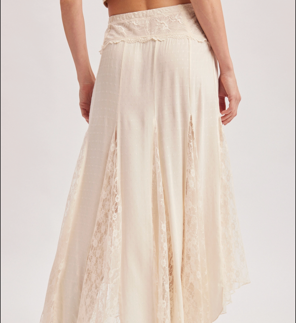 Boho Flowy Lace Maxi Skirt