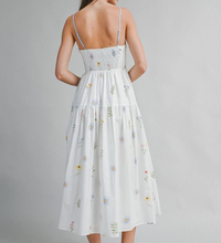 Floral Printed Contrast Binding Midi Dress