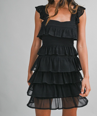 Frill Knit Mini Dress