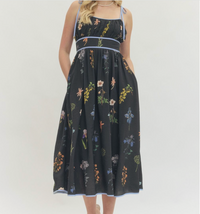 Black Skinny Strap Spring Dress