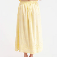 Beachglass Embroidered Maxi Skirt