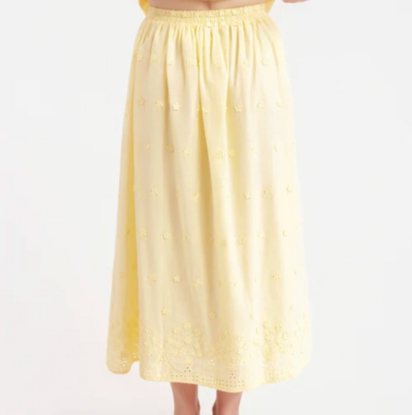 Beachglass Embroidered Maxi Skirt