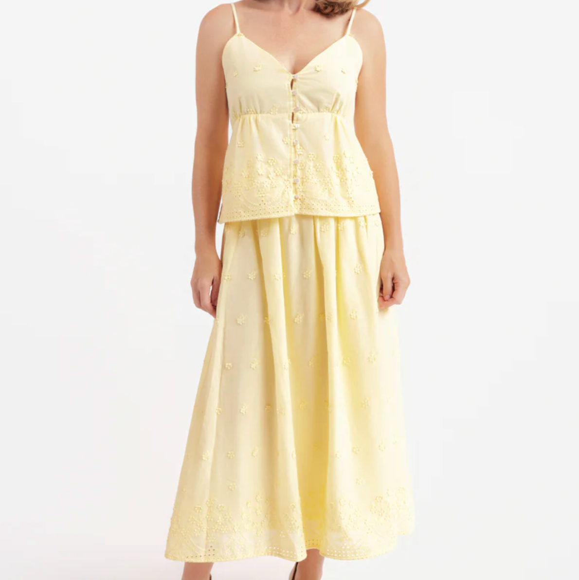Beachglass Embroidered Maxi Skirt
