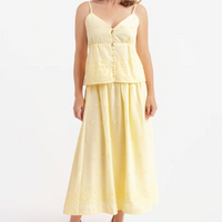 Beachglass Embroidered Maxi Skirt