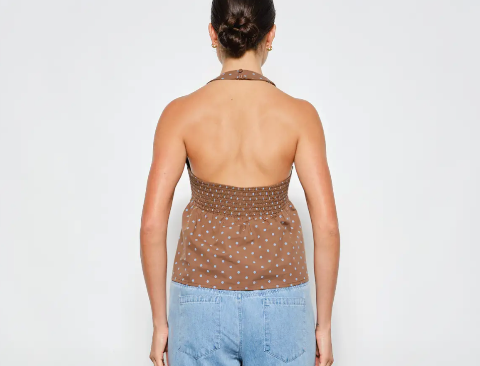 Hazel Ruched Halter Top