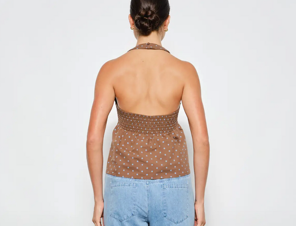 Hazel Ruched Halter Top