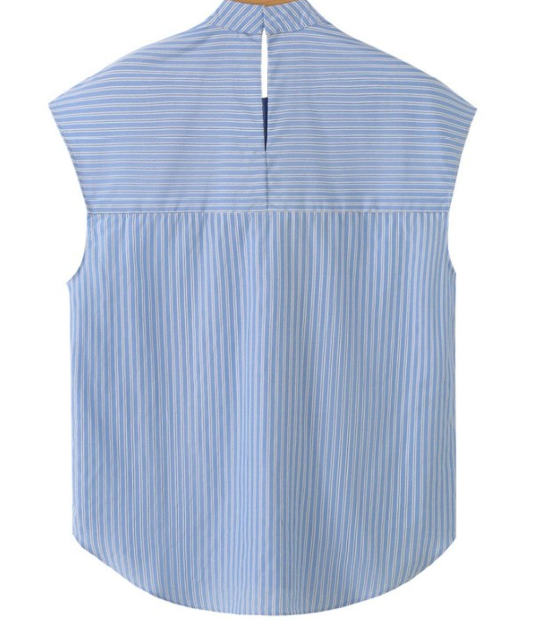 Striped Shirt With Tie
