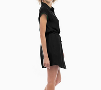 Short Sleeve Button Down Mini Dress