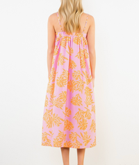 Thin Strap Floral Pattern Dress
