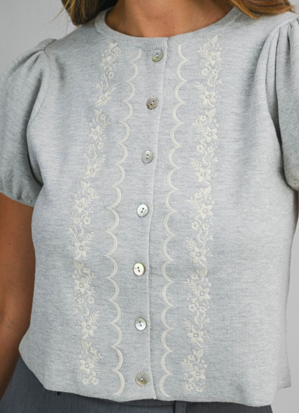 Knitted Embroidered Top