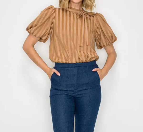Camel Stripes Blouse