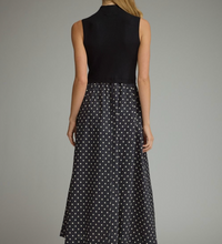 Polka Dot Sleeveless Midi Dress