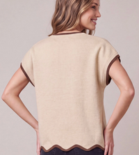 Short Sleeve Pumpkin Sweater Top