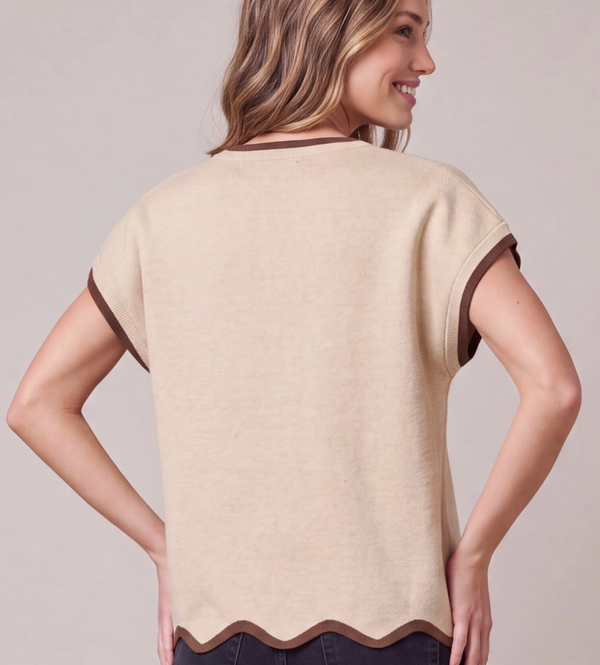Short Sleeve Pumpkin Sweater Top