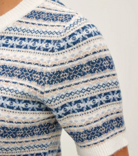 Fair Isle Short Sleeve Sweater