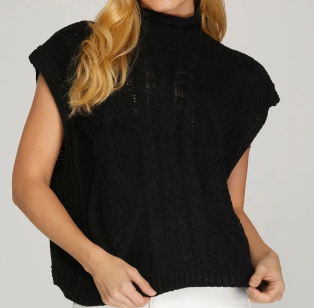 She + Sky Mock Sweater