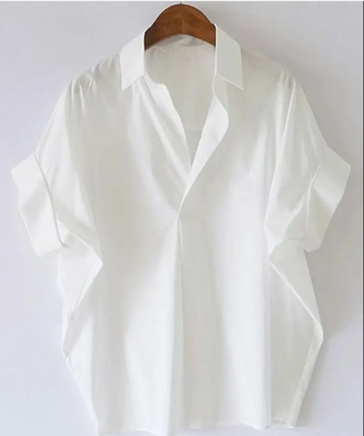 Smart & Intelligent White Shirt Relaxed Short Sleeve Blouse