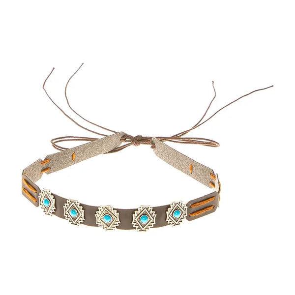 Hat Band - Leather with Conchos