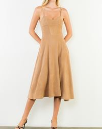 Suede Strapped Dress
