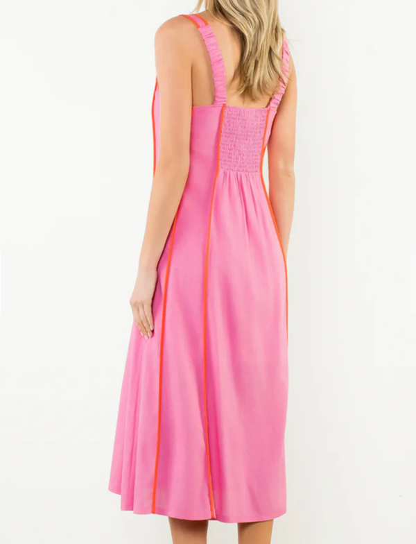 Sleeveless Striped Midi Dress