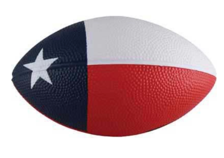 Texas Flag Foam Football