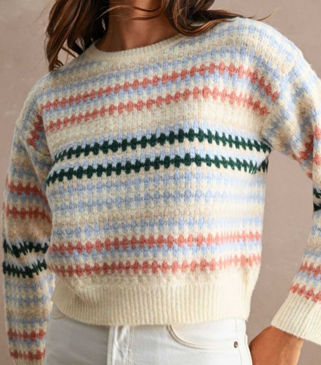 Textured Knit Sweater