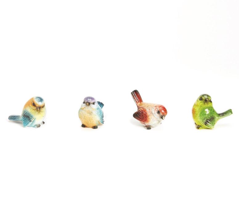Painted Resin Birds